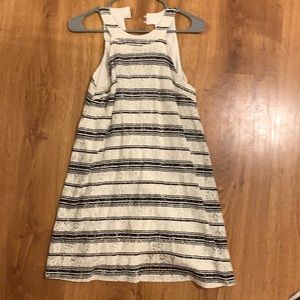 Blue and white dress